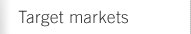 Target markets
